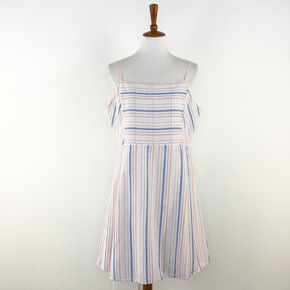 GAP Dresses & Skirts - GAP White Blue Stripe Sleeveless Dress